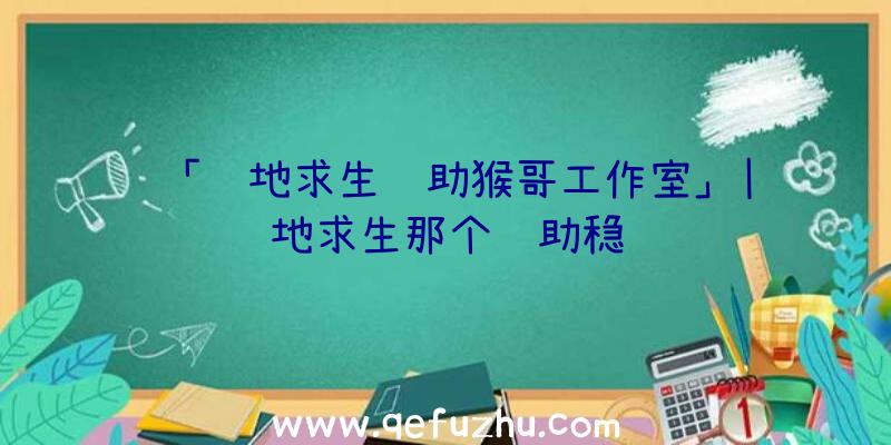 「绝地求生辅助猴哥工作室」|绝地求生那个辅助稳